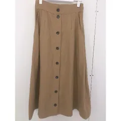 ◇ BEAMS HEART ビームス ハート フロントボタン ロング フレア スカート サイズ M ブラウン レディース  【中古】 【1203300005044】