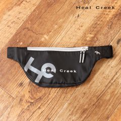 Heal Creek/ウエストポーチ 003-88262  撥水 軽量 ロゴ バッグ ゴルフ ヒールクリーク 新品/黒/ブラック/ki246/