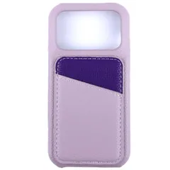 iPhone17 Pro ケース カード収納 レザー ケース 【Color】パープル