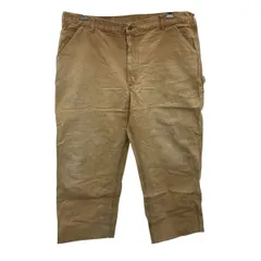 Carhartt ワークパンツ W42 キャメル カーハート ジップアップ ペインター ビッグサイズ アメカジ 古着卸 アメリカ仕入 2506-682