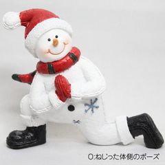 ヨガスノーマン O ねじった体側のポーズ クリスマス オブジェ 置物 かわいい 新品