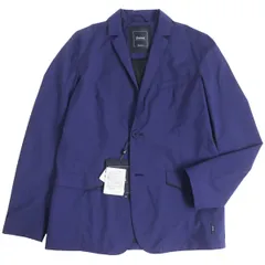 未使用品□定価￥93,500 HERNO/ヘルノ ラミナー ロゴボタン GORE-TEX シングル ナイロンジャケット/ブレザー ネイビー 46 正規品 タグ付きのサムネイル