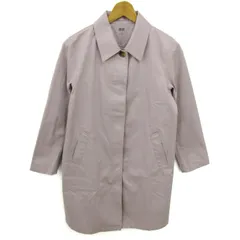 ユニクロ ステンカラーコート アウター ブロックテック レディース Mサイズ ピンク UNIQLO 【中古】