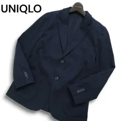 22AW★ UNIQLO ユニクロ 秋冬 ウールライク コンフォート 2B テーラード ジャケット Sz.S メンズ 紺 ネイビー