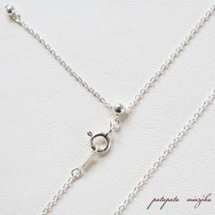 アズキチェーン 1.0mm 〜50ｃｍ SV925 製 アジャスター 付き ネックレス シルバーチェーン チェーン アクセサリー　パタパタ民族