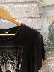 古着　L  adidas アディダス Tシャツ プリント プリントTシャツ 黒 BLACK