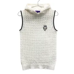 サイズ：M BEAMS GOLF ビームスゴルフ  フード付 ニットベスト  ホワイト系 [240101530647] ゴルフウェア レディース ストスト