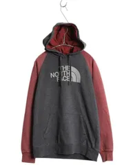 【お得なクーポン配布中!】 ノースフェイス プリント スウェット フード パーカー レディース L / 古着 アウトドア トレーナー プルオーバー 裏起毛 ラグラン ツートン