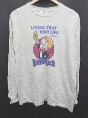 ◇ MONO-MART モノマート 長袖 Tシャツ カットソー サイズF ホワイト グレー系 レディース P  【1407100014422】