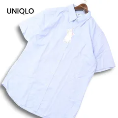 【新品 未使用】 UNIQLO ユニクロ ドライ イージーケア★ 半袖 オックスフォード シャツ Sz.XL メンズ 大きいサイズ