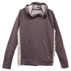 アンダーアーマー プリント スウェットパーカー LG パープル UNDER ARMOUR プルオーバー トレーナー ロゴ レディース 古着 【231107】