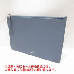 ※併売商品※◆中古美品◆dunhill【ダンヒル】フラグメントケース ミニポーチ レザー ブルー系 メンズ　M1014