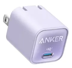 【パープル】Anker 511 Charger Nano lll 最大出力30W  A2147NV1 アンカー 超コンパクト 急速充電器 折りたたみ 安全 iPhone