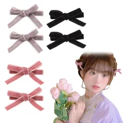 【在庫セール】ZHEJIA ヘアクリップ ヘアピン【3色 6個セット】蝶結び リボン 髪留め かわいい 髪飾り おしゃれ ヘアアクセサリー 和装 浴衣 入学式 卒業式 誕生日 結婚式 パーティー 子供 レディース