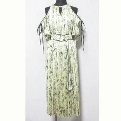 未使用 22SS SNIDEL スナイデル 2WAYボリュームスリーブプリントワンピース SWFO221049 0 グリーン レディース 古着 中古 USED