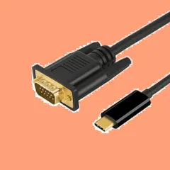 【特価商品】USB C VGA 変換ケーブル USB C - VGA ケーブル 1.8M Type C VGA YFFSFDC 変換ケーブル 1080P [Thunderbolt 3] 15ピン対応 MacBook Pro 2019/2018/2017、iPa