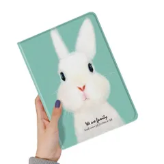 【迅速発送】iPad 9.7インチ iPad 第6世代 第5世代 iPadAir Air2 ケース 可愛い 動物 ラッコ クマ ウサギ ネコ 柄 イラスト iPad 6 iPad 5 カバー 印刷 プリント ブック式 手帳型 柄物 オリジナルウサギ