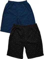 Y's factory トランクス ５分丈 メンズ ロング パンツ 下着 前閉じ インナー アンダーウェア チェック シンプル 綿100%( プリント2枚セット,  5L)