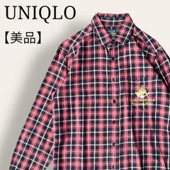 【美品】80's ビンテージユニクロ　高級ピュアコットン100 % ネルシャツ