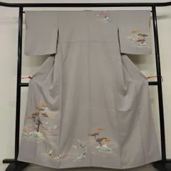 付け下げ 暈し 着物 正絹 トールサイズ 袷 広衿 T-661