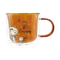 【新着商品】約Φ85×H75mm スヌーピー アストロ SPZ-3649 ダブルウォール耐熱グラス SNOOPY マリモクラフト
