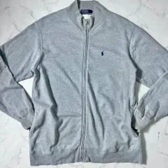 美品 ラルフローレン スウェット 刺繡ロゴ リブ袖 メンズ L相当 B1056