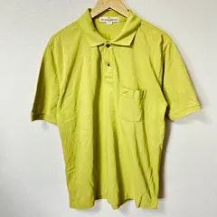 日本製◎大きいサイズ◎(^w^)b Arnold Palmer アーノルドパーマー 半袖ポロシャツ コットン 綿100% 刺繍 ワンポイント シンプル ベーシック 定番 カジュアル イエローグリーン系 メンズ サイズLL