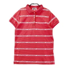 サイズ：1 JACK BUNNY ジャックバニー  半袖ポロシャツ ボーダー柄 レッド系 [240101381029]# ゴルフウェア レディース ストスト