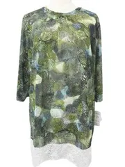 【送料無料】新品 Peal ピール ミセスエレガント シフォンチュニック カットソー レース刺繍切替 レディース Mサイズ Lサイズ■L17316SSS18（4）6/04