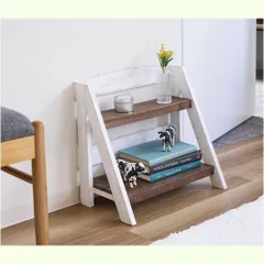 エイジングアンティーク調　ダメージ加工　ガーデン2段ミニラック　大