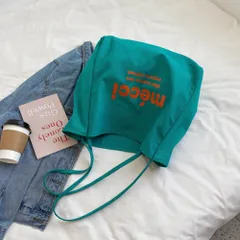 ☆ グリーン ☆ ロゴキャンバス トートバッグ カラーバッグ ロゴ キャンバス トートバッグ 大容量 トートバック トート 手提げ 肩掛け バッグ エコバッグ エコバック ショッピングバッグ ショッピングバック カジュアルバッグ 軽量 布製 布 軽い