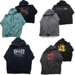 古着卸 まとめ売り カラー パーカー スウェット 7枚セット (メンズ L /XL ) サンタクルーズ アンダーアーマー タイダイ 中古 古着 MY2741