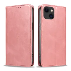 ケース アイフォン15 ケース ケース スマホケース 手帳型 携帯カバー レザー 耐衝撃 いPhone15 軽量 着脱しやすい 放熱性 マグネット式 カード収納 スタンド機能ケース15 iPhone15 対応 360度保護 PinLiSheng (バラゴールド