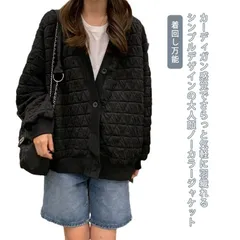 キルティングジャケット ブルゾン レディース 春 vネック レディースブルゾン キルティング ノーカラージャケット ノーカラー オーバーサイズ フードなし スプリングコート 春アウター 春服 ゆったり 9ZbU685