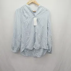 ◇ ⊂◎●未使用● UNIQLO ユニクロ レーヨンギャザー 長袖 ブラウス サイズS ライトブルー レディース E  【1505290011501】