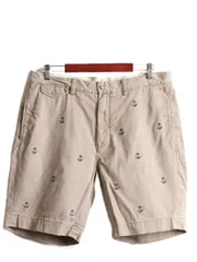 【お得なクーポン配布中!】 ポロ ラルフローレン アンカー モノグラム チノショートパンツ 35 ベージュ