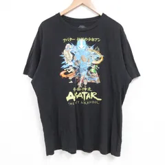 XL/古着 半袖 Tシャツ メンズ アニメ ニコロデオン アバター 伝説の少年アン クルーネック 黒 ブラック 25jun18 中古