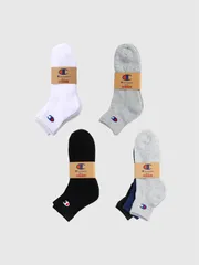 CHAMPION チャンピオン クォーター レングス ソックス メンズ レディース 3足 3足セット 3P 23-25cm 25-27cm 27-29cm ハーフパイル ワンポイント CMSCY202