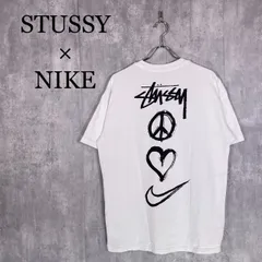 『STUSSY × NIKE』 (M) バックプリント 半袖Tシャツ