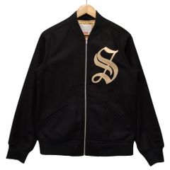 SUPREME シュプリーム 16AW Old English Zip Varsity Jacket メルトンウール バーシティジャケット ジップ スタジャン M 正規品 / 35491