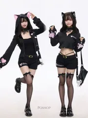 猫耳フード付きアニマルコスプレ衣装
