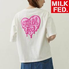 ミルクフェド tシャツ Tシャツ milkfed MILKFED MELTY HEART FOAM PRINT WIDE S/S TEE 103252011006 レディース 白 ホワイト おしゃれ ハート ティーシャツ ブランド ティシャツ ロゴ