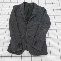 ◇ ⊇ nano universe The 1st. Floor コットン混 長袖 ジャケット ブレザー サイズS ダークグレー系 メンズ E  【1509100077107】