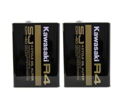 【2缶セット】カワサキ 純正 R4 SJ10W-40【4L缶✕2本】４サイクル エンジンオイル【新品・未開封】