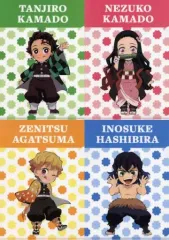【中古】クリアファイル 炭治郎＆禰豆子＆善逸＆伊之助 A4クリアファイル4種セット 「ミルキー×鬼滅の刃」