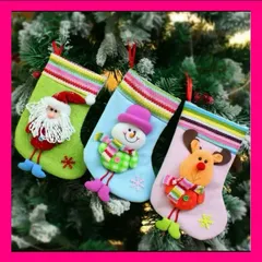 クリスマス オーナメント 靴下 サンタ トナカイ 雪だるま 3点セットクリスマスオーナメント 飾り