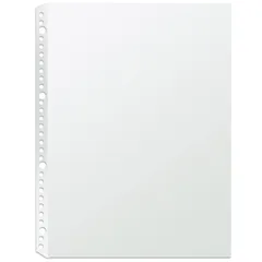 【人気商品】1ポケット 100枚 A4 2穴 / 4穴 ポケットリフィール / 30穴共用 87-700 プラス ポリプロピレン (PP) 透明