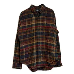 古着 ラルフローレン Ralph Lauren CUSTOM FIT 長袖 ボタンダウン ライトネルチェックシャツ メンズM
