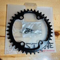 【未使用】 STONE 38T BCD110×4アーム ナローワイド チェーンリング 真円 フロントシングル ストーン シクロクロス グラベル ヒルクライム
