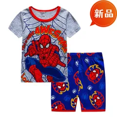 新品 スパイダーマン 半袖パジャマ 上下セット 100〜130cm 男の子 綿 寝巻き 春夏 キャラクター プレゼント